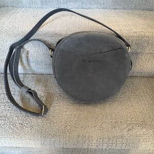 Portland Leather Circle Crossbody Bag Storm